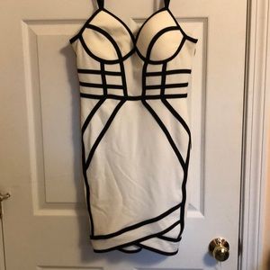 White & black Dress